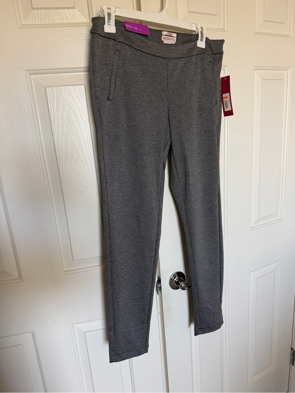 Merona Black and White Houndstooth Ponte Pants